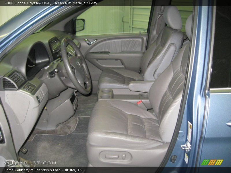 Ocean Mist Metallic / Gray 2008 Honda Odyssey EX-L