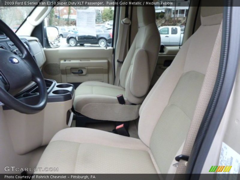Pueblo Gold Metallic / Medium Pebble 2009 Ford E Series Van E350 Super Duty XLT Passenger
