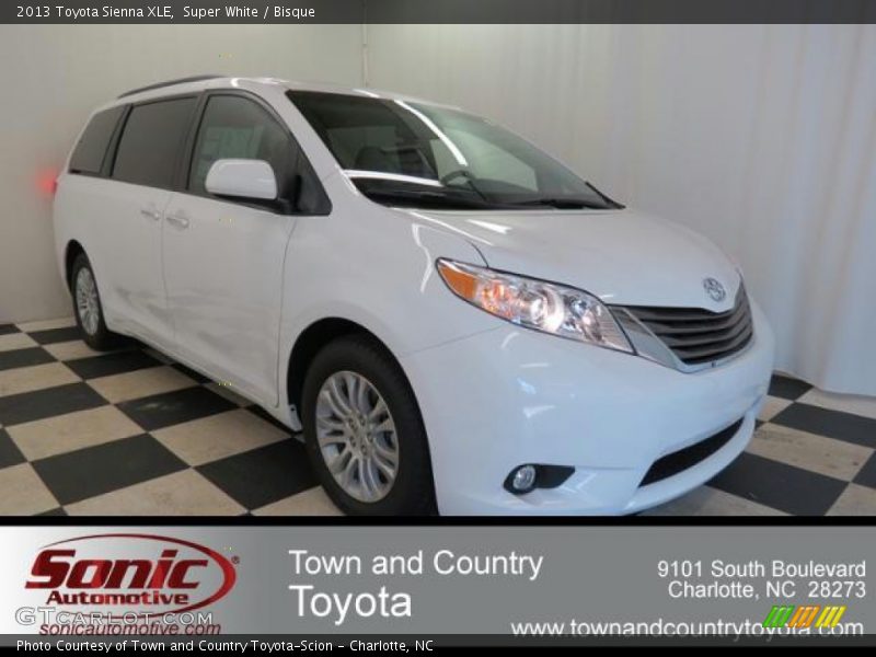 Super White / Bisque 2013 Toyota Sienna XLE