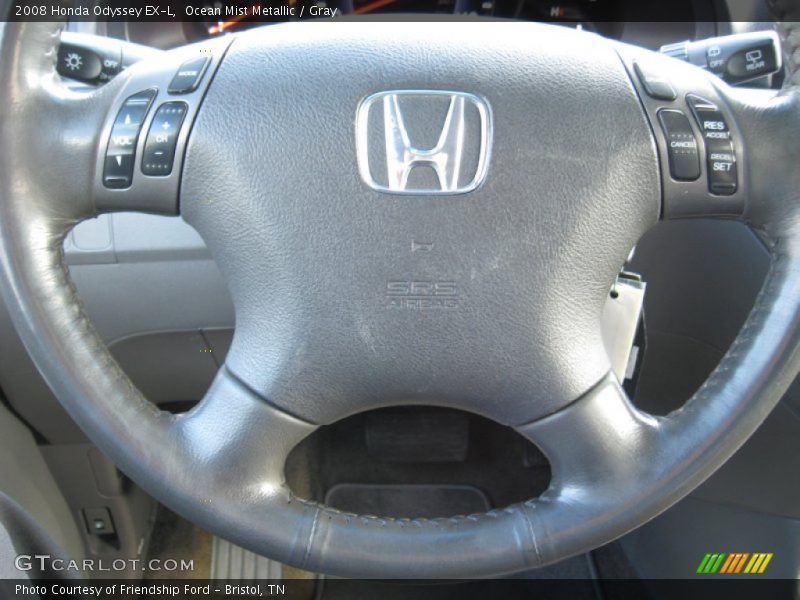 Ocean Mist Metallic / Gray 2008 Honda Odyssey EX-L