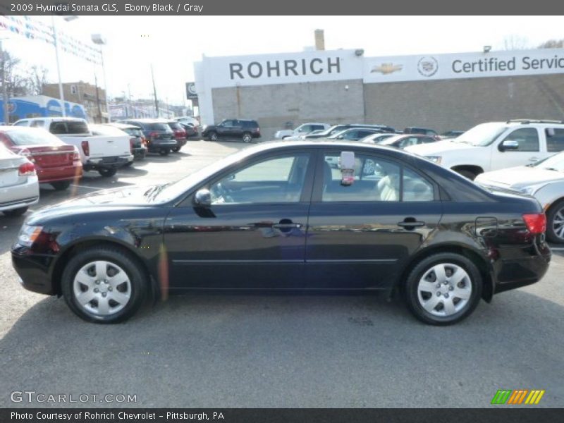 Ebony Black / Gray 2009 Hyundai Sonata GLS