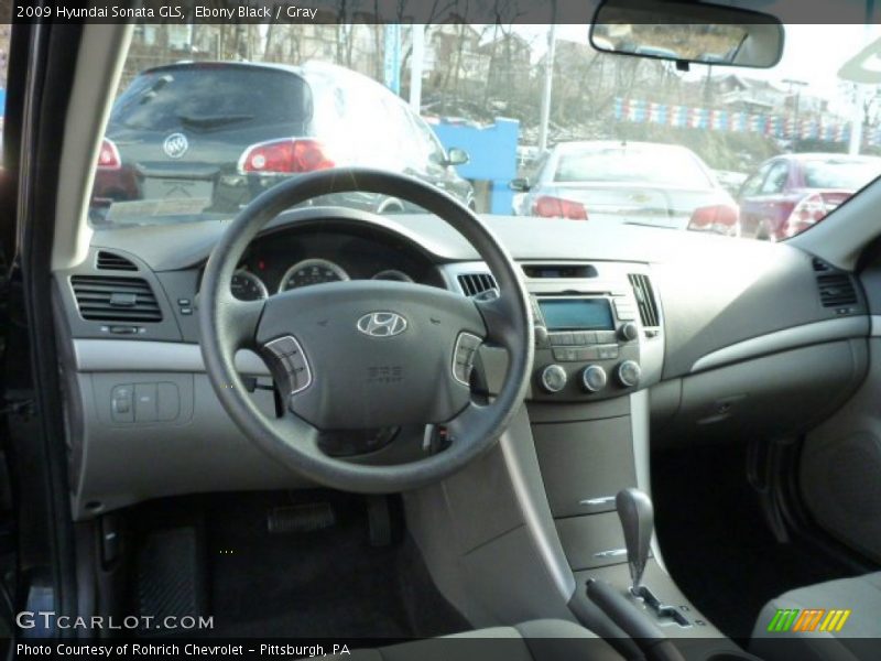 Ebony Black / Gray 2009 Hyundai Sonata GLS