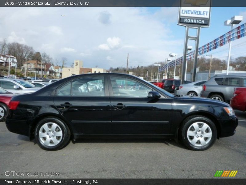 Ebony Black / Gray 2009 Hyundai Sonata GLS