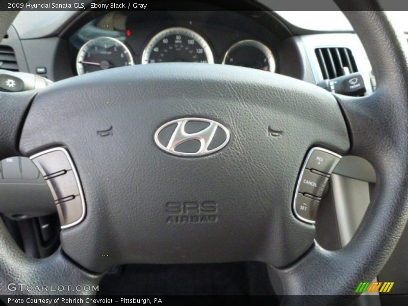 Ebony Black / Gray 2009 Hyundai Sonata GLS