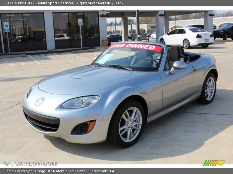 Liquid Silver Metallic / Black 2011 Mazda MX-5 Miata Sport Roadster