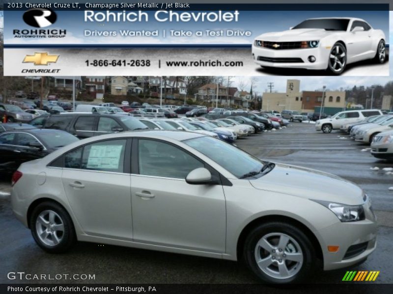 Champagne Silver Metallic / Jet Black 2013 Chevrolet Cruze LT