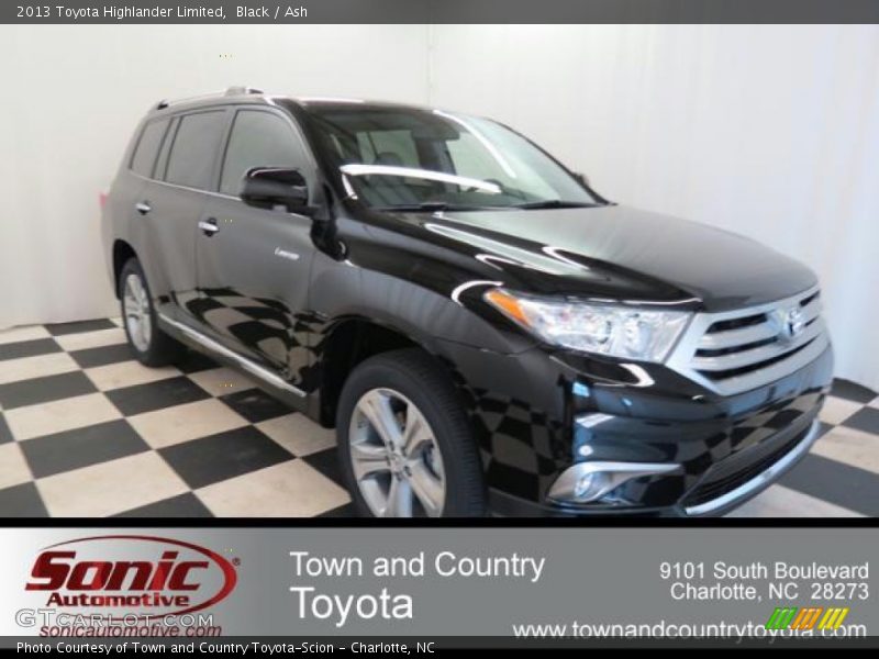 Black / Ash 2013 Toyota Highlander Limited