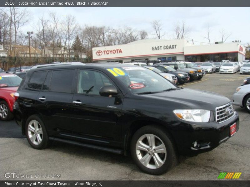 Black / Black/Ash 2010 Toyota Highlander Limited 4WD