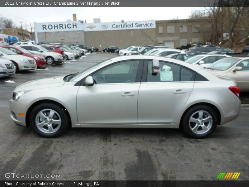 Champagne Silver Metallic / Jet Black 2013 Chevrolet Cruze LT