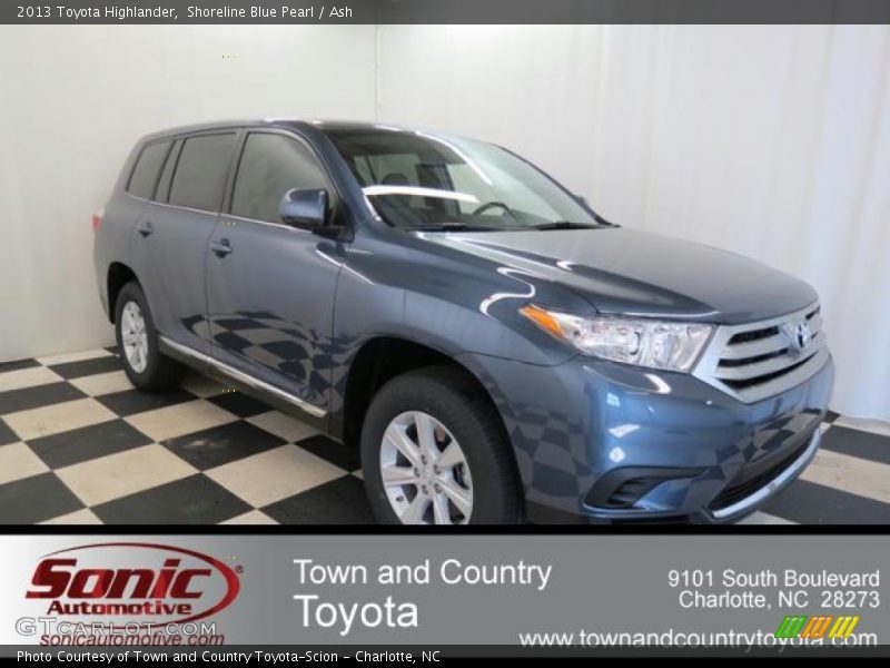 Shoreline Blue Pearl / Ash 2013 Toyota Highlander