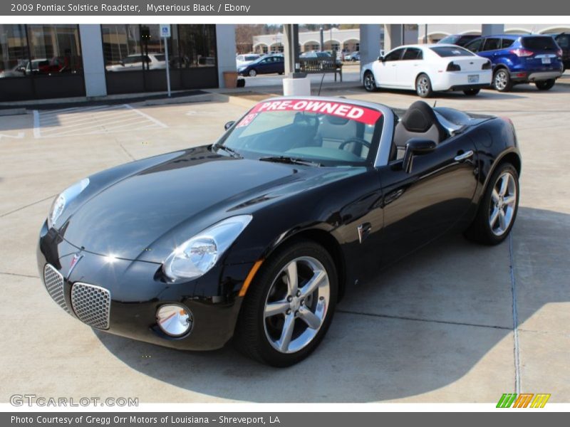 Mysterious Black / Ebony 2009 Pontiac Solstice Roadster