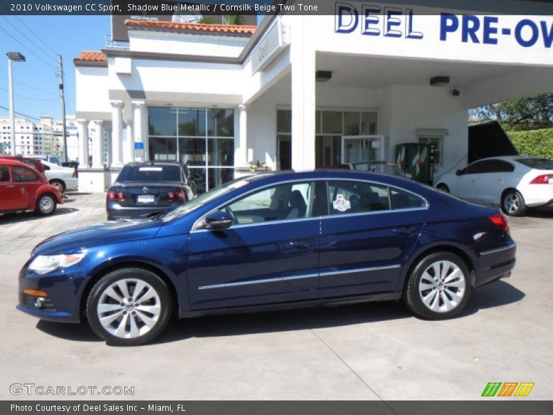 Shadow Blue Metallic / Cornsilk Beige Two Tone 2010 Volkswagen CC Sport