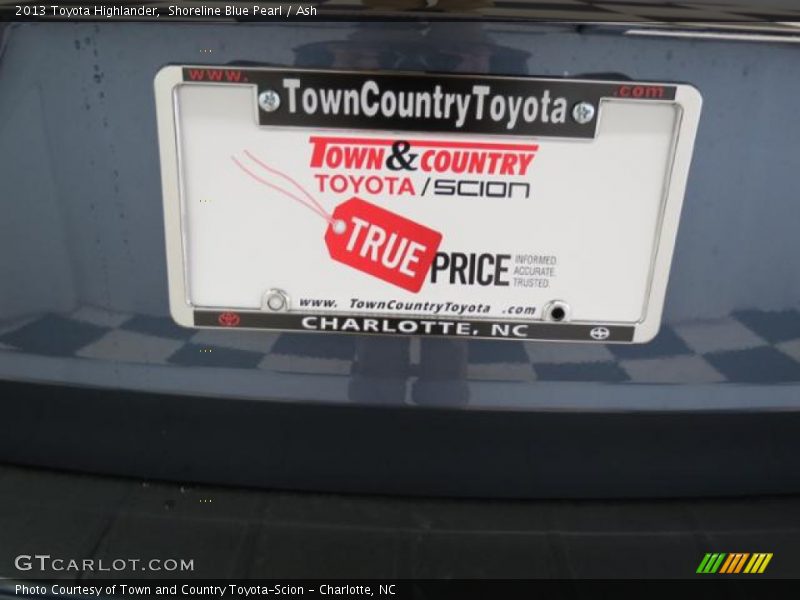 Shoreline Blue Pearl / Ash 2013 Toyota Highlander