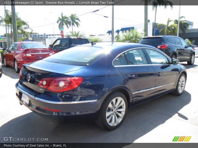 Shadow Blue Metallic / Cornsilk Beige Two Tone 2010 Volkswagen CC Sport