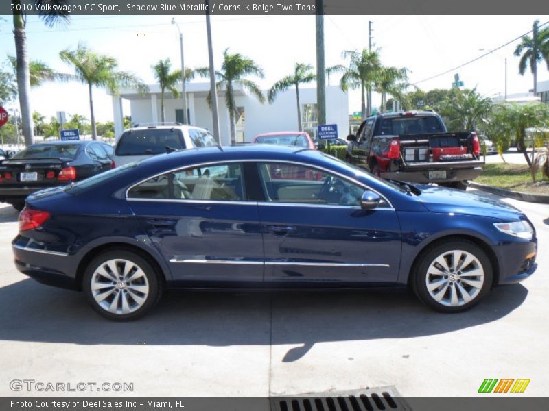 Shadow Blue Metallic / Cornsilk Beige Two Tone 2010 Volkswagen CC Sport