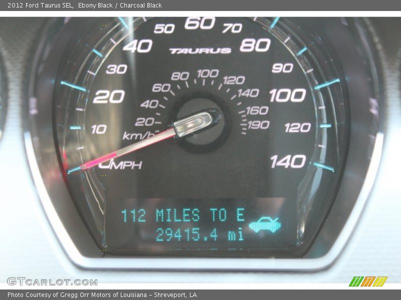 Ebony Black / Charcoal Black 2012 Ford Taurus SEL
