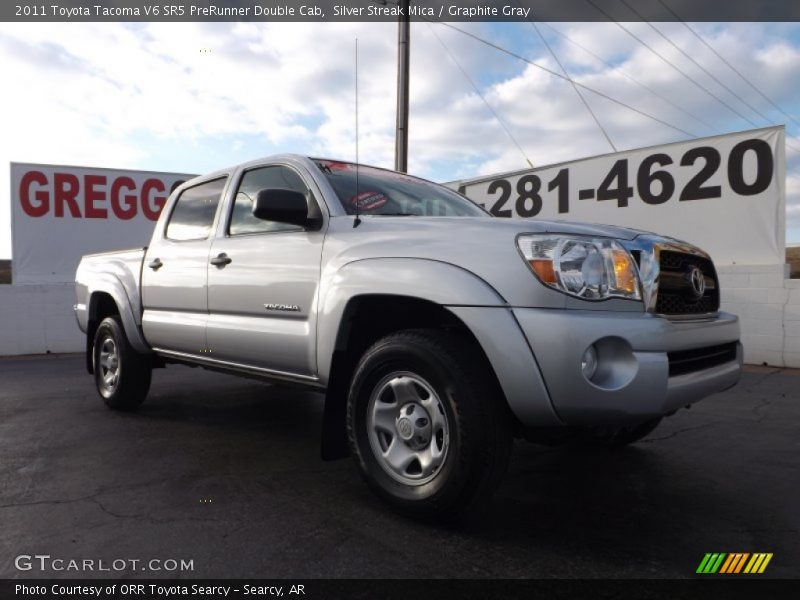 Silver Streak Mica / Graphite Gray 2011 Toyota Tacoma V6 SR5 PreRunner Double Cab