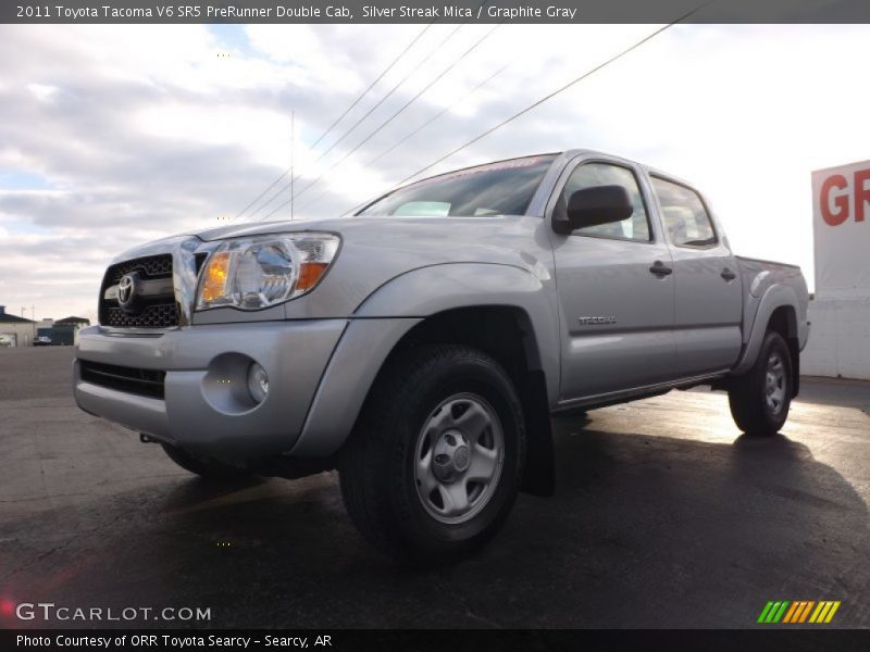 Silver Streak Mica / Graphite Gray 2011 Toyota Tacoma V6 SR5 PreRunner Double Cab