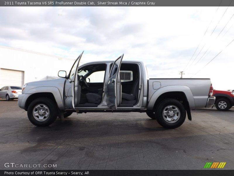 Silver Streak Mica / Graphite Gray 2011 Toyota Tacoma V6 SR5 PreRunner Double Cab