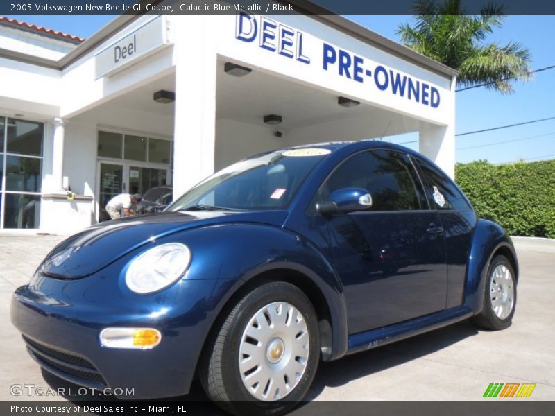 Galactic Blue Metallic / Black 2005 Volkswagen New Beetle GL Coupe