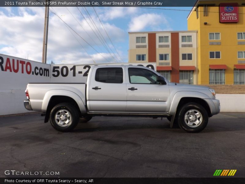 Silver Streak Mica / Graphite Gray 2011 Toyota Tacoma V6 SR5 PreRunner Double Cab