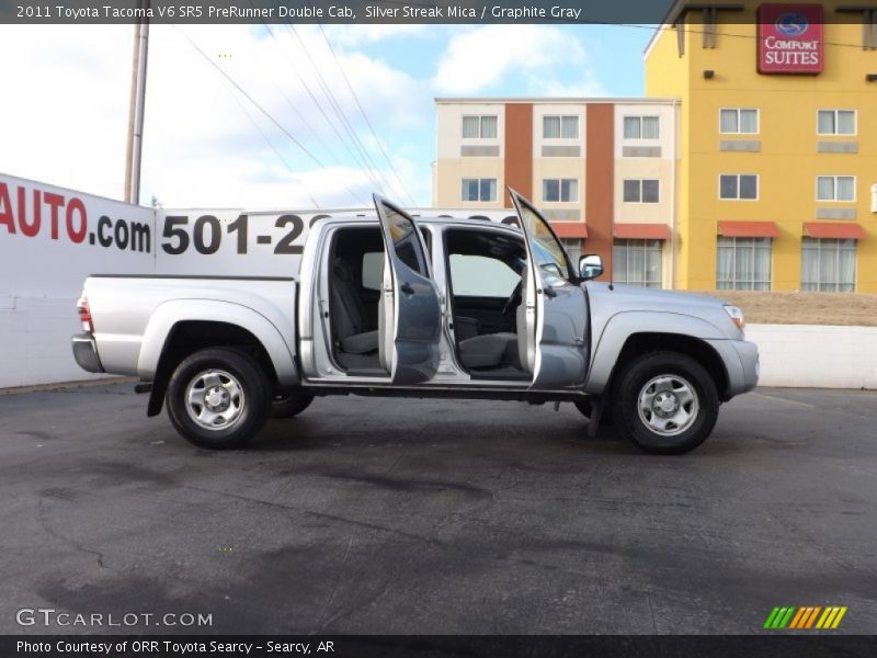 Silver Streak Mica / Graphite Gray 2011 Toyota Tacoma V6 SR5 PreRunner Double Cab