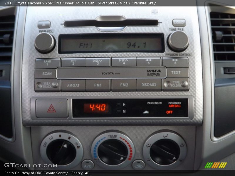Silver Streak Mica / Graphite Gray 2011 Toyota Tacoma V6 SR5 PreRunner Double Cab