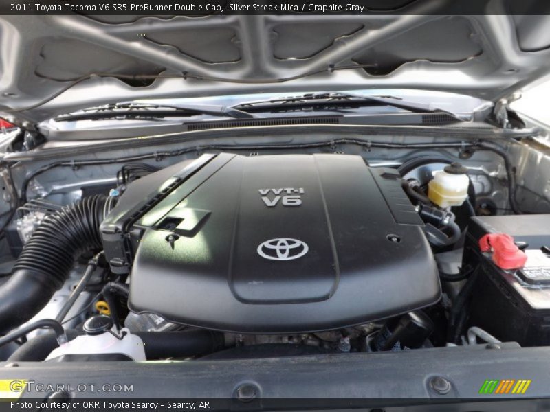Silver Streak Mica / Graphite Gray 2011 Toyota Tacoma V6 SR5 PreRunner Double Cab