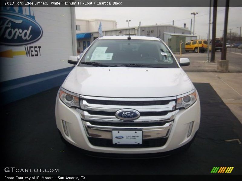 White Platinum Tri-Coat / Charcoal Black 2013 Ford Edge Limited