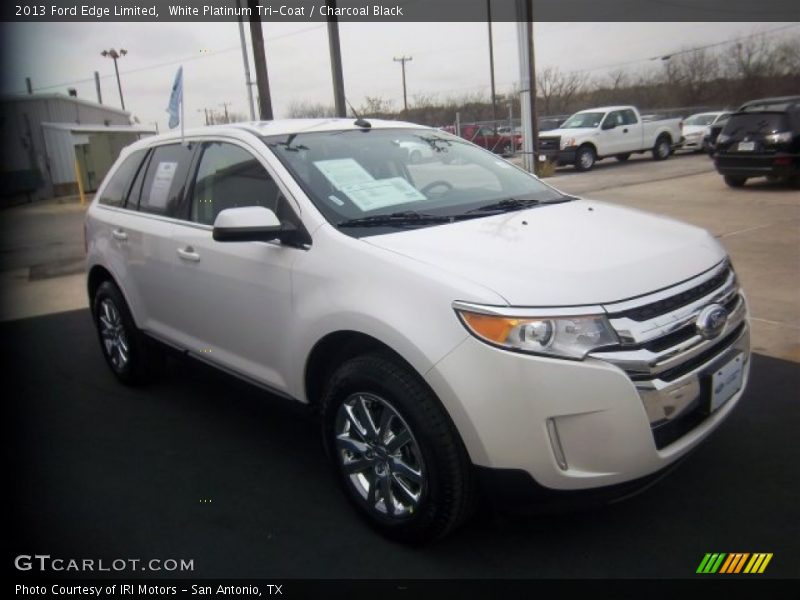 White Platinum Tri-Coat / Charcoal Black 2013 Ford Edge Limited