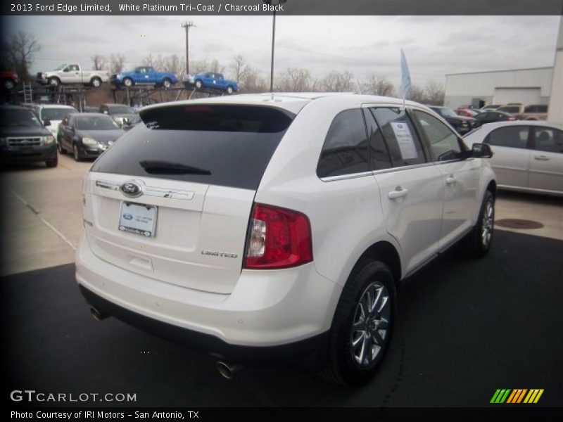 White Platinum Tri-Coat / Charcoal Black 2013 Ford Edge Limited