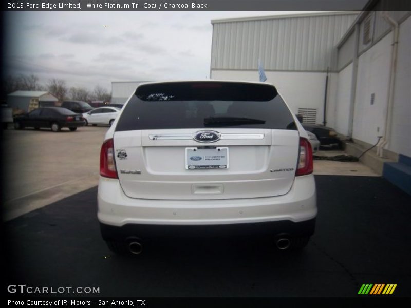 White Platinum Tri-Coat / Charcoal Black 2013 Ford Edge Limited