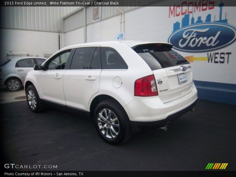 White Platinum Tri-Coat / Charcoal Black 2013 Ford Edge Limited