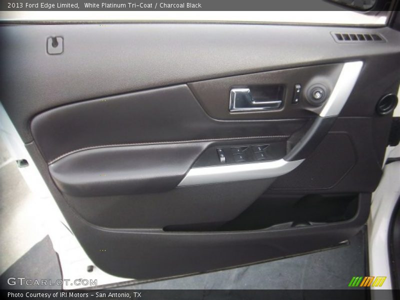 White Platinum Tri-Coat / Charcoal Black 2013 Ford Edge Limited