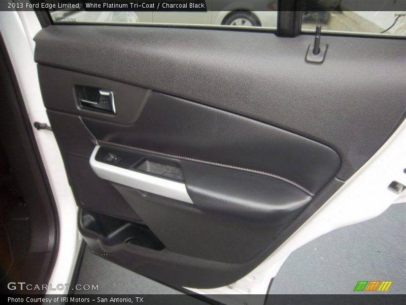 White Platinum Tri-Coat / Charcoal Black 2013 Ford Edge Limited