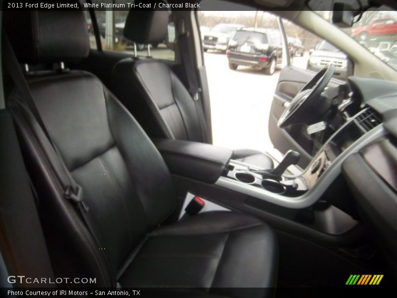White Platinum Tri-Coat / Charcoal Black 2013 Ford Edge Limited