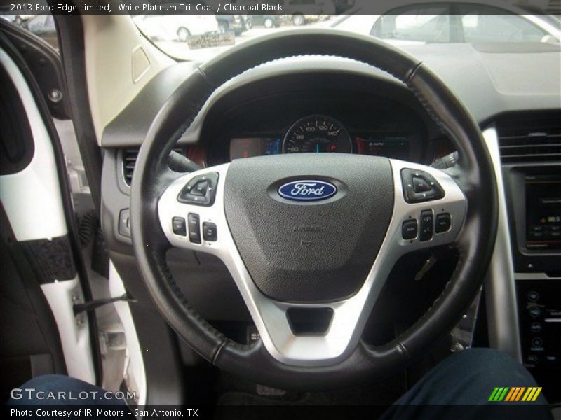 White Platinum Tri-Coat / Charcoal Black 2013 Ford Edge Limited