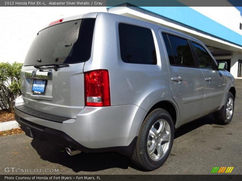 Alabaster Silver Metallic / Gray 2013 Honda Pilot EX-L