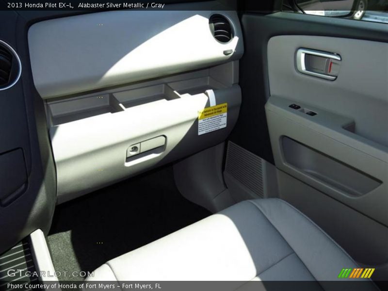 Alabaster Silver Metallic / Gray 2013 Honda Pilot EX-L
