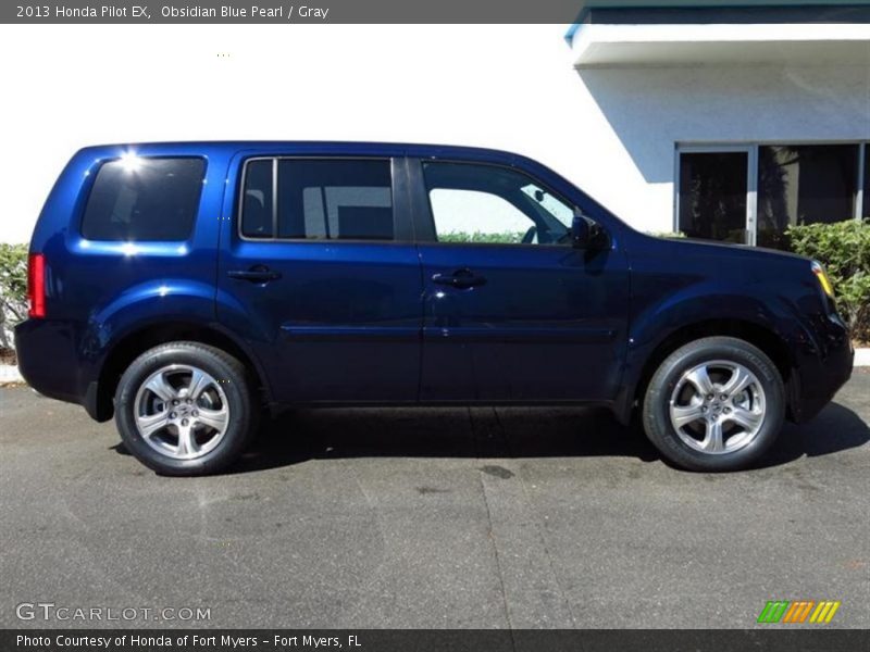Obsidian Blue Pearl / Gray 2013 Honda Pilot EX