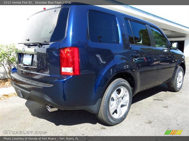 Obsidian Blue Pearl / Gray 2013 Honda Pilot EX