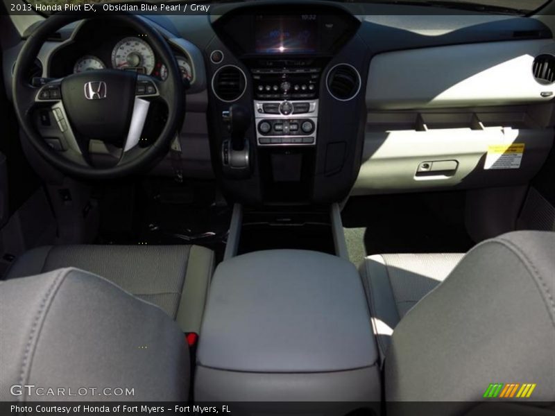 Obsidian Blue Pearl / Gray 2013 Honda Pilot EX