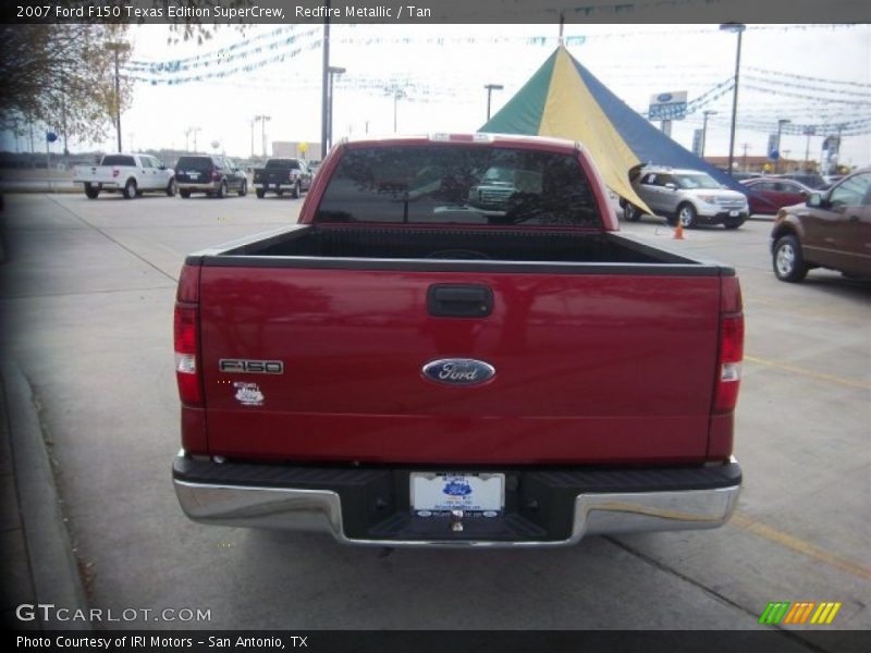 Redfire Metallic / Tan 2007 Ford F150 Texas Edition SuperCrew