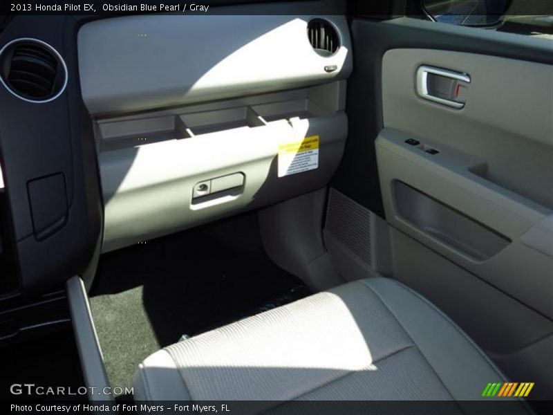 Obsidian Blue Pearl / Gray 2013 Honda Pilot EX
