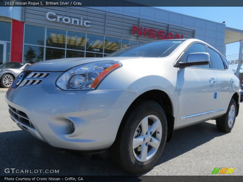Brilliant Silver / Gray 2013 Nissan Rogue S