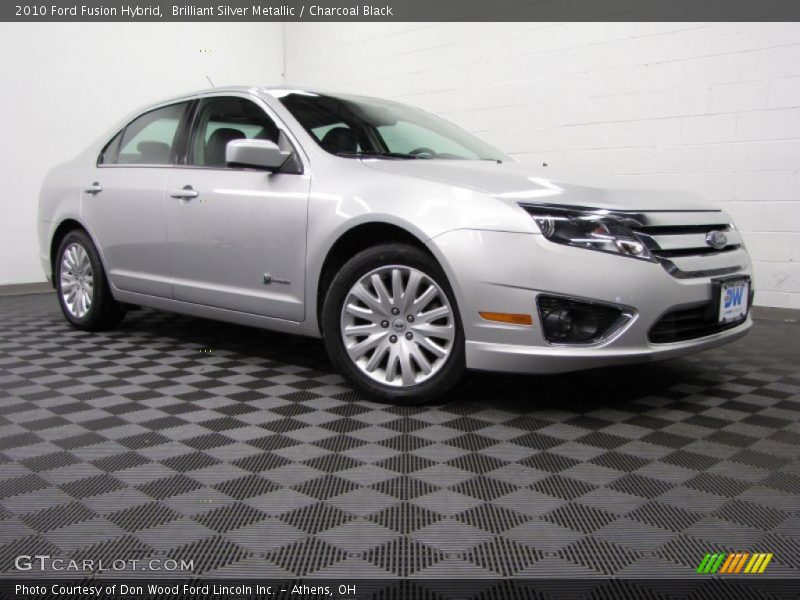 Brilliant Silver Metallic / Charcoal Black 2010 Ford Fusion Hybrid