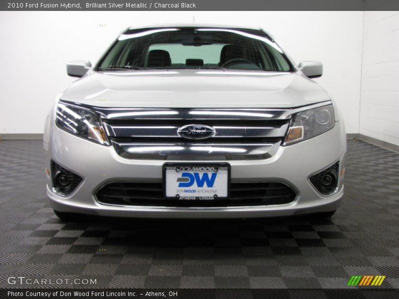 Brilliant Silver Metallic / Charcoal Black 2010 Ford Fusion Hybrid