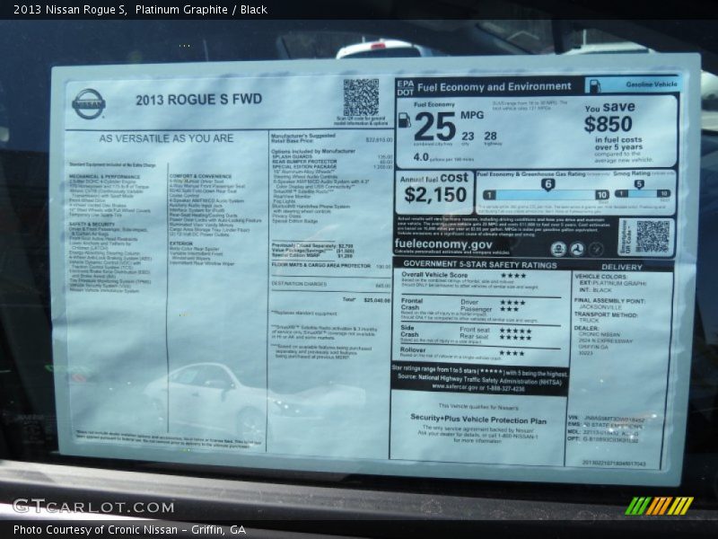 Platinum Graphite / Black 2013 Nissan Rogue S