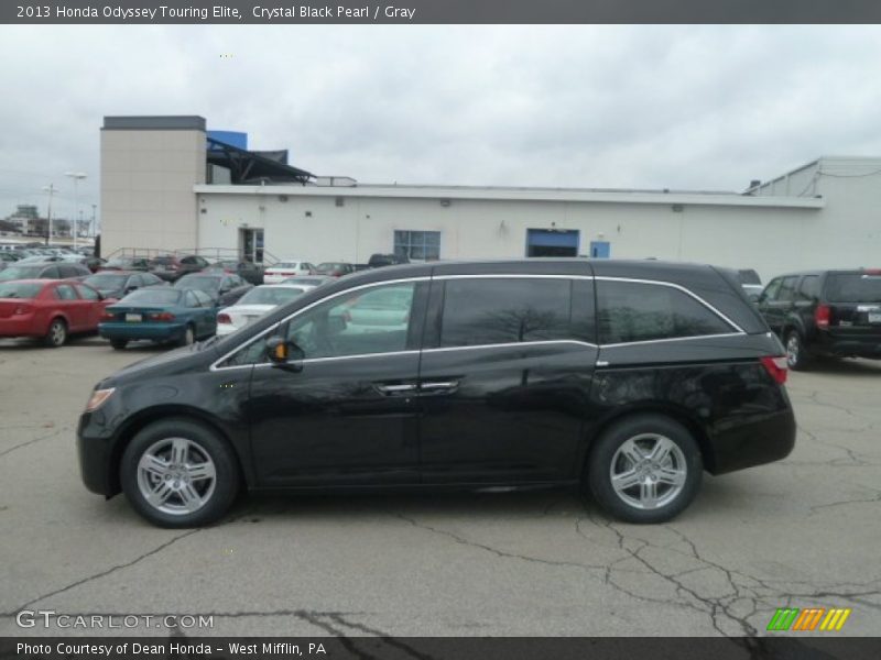Crystal Black Pearl / Gray 2013 Honda Odyssey Touring Elite