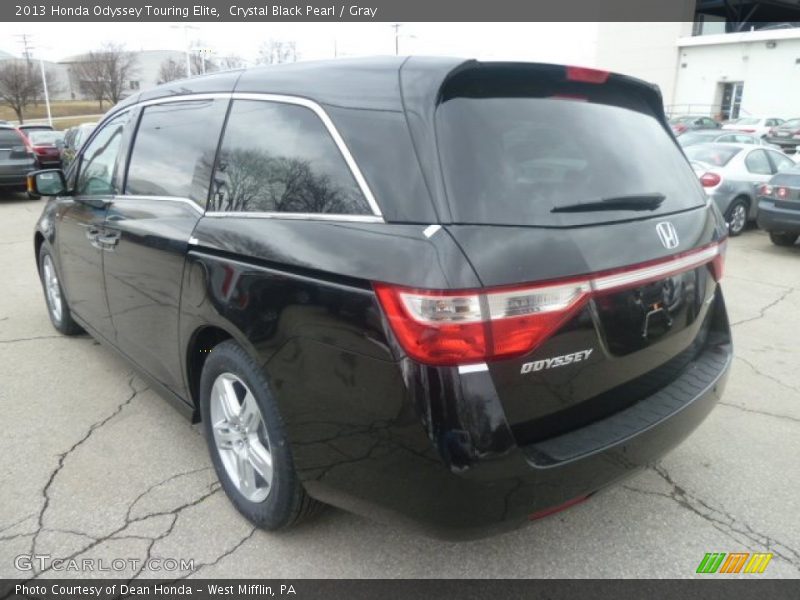 Crystal Black Pearl / Gray 2013 Honda Odyssey Touring Elite